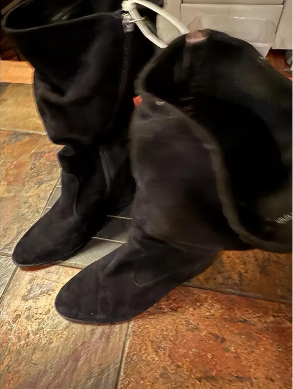 Johnston & Murphy Woman's Boots, Black Suede, Beauty US 10